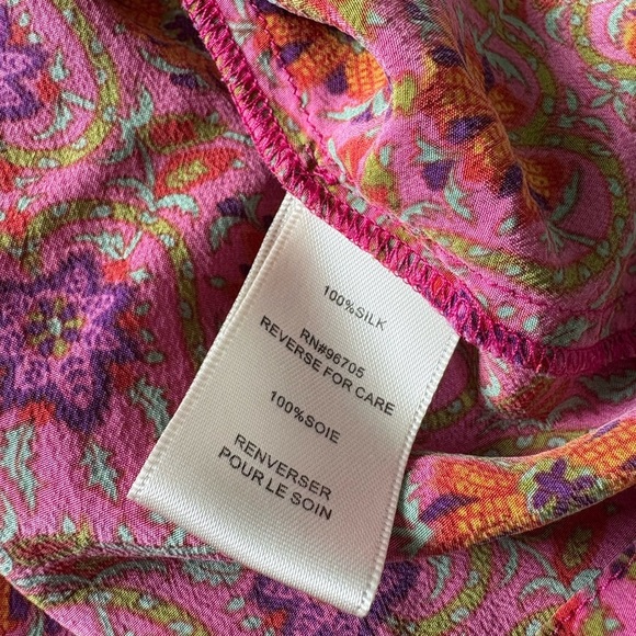 Rebecca Taylor Silk Boho Pink Orange Floral Tank Top | 0 - Picture 6 of 9